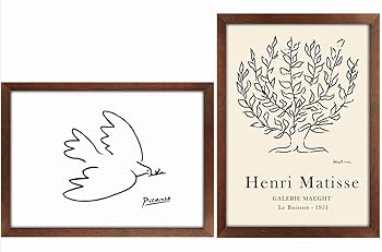 Amazon.co.jp: ピカソ 平和の鳩 低木 A4サイズ 2枚セット